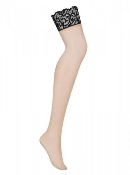 Sexy calze da reggicalze nude con balza nera Obsessive Joylace Obsessive Lingerie in vendita su intimo.uno