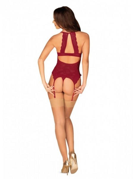 Sexy corsetto rosso con perizoma Obsessive Ivetta Obsessive Lingerie in vendita su intimo.uno