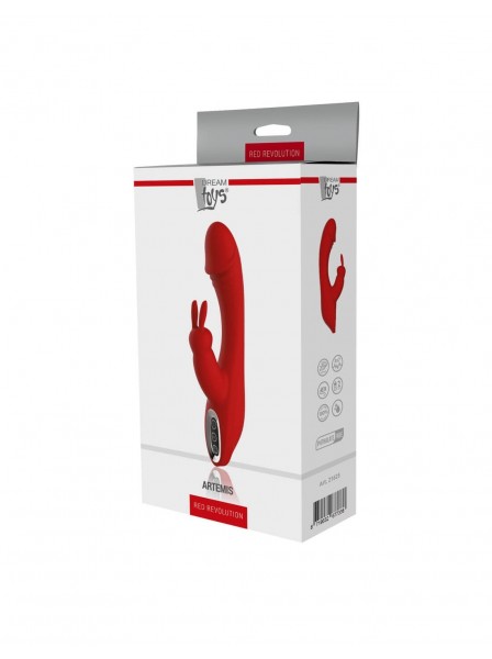 Vibratore Rabbit Artemis rosso ricaricabile con cavetto e Impermeabile Dream Toys in vendita su intimo.uno