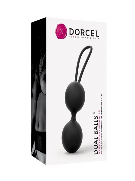 Palline Vaginali di Kegel in silicone ipoallergenico Dual Balls Black Dorcel in vendita su intimo.uno