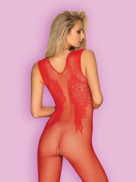 Sexy bodystocking rossa aperta sotto Obsessive N112 Obsessive Lingerie in vendita su intimo.uno