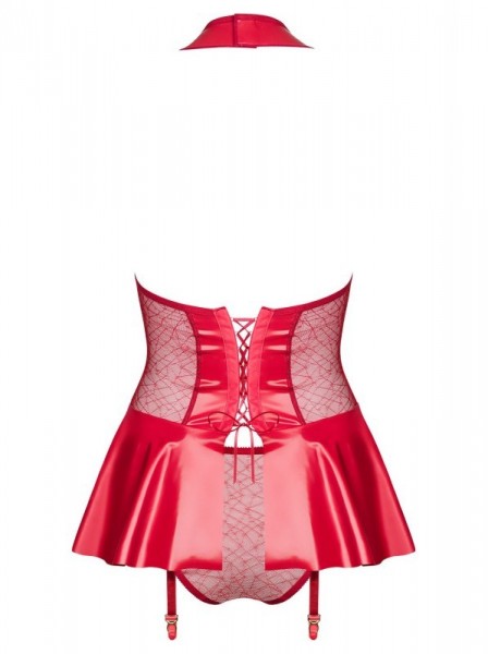 Sexy corsetto rosso con mutandine Obsessive 859 Obsessive Lingerie in vendita su intimo.uno