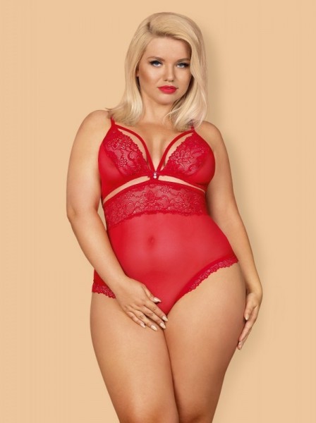 Sexy body rosso aperto all'inguine Obsessive 838 Obsessive Lingerie in vendita su intimo.uno