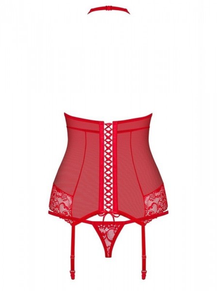 Sexy corsetto rosso con perizoma Obsessive 838 Obsessive Lingerie in vendita su intimo.uno
