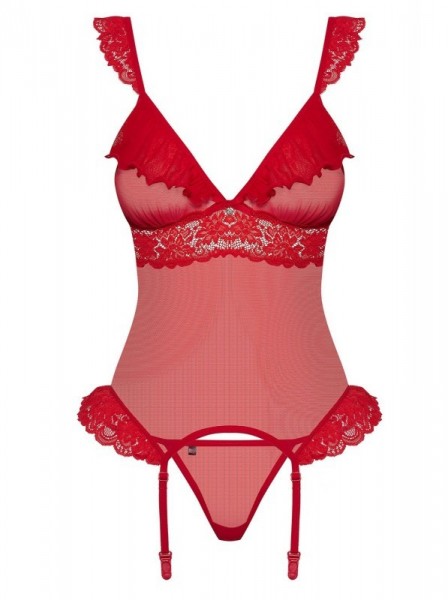 Sexy corsetto rosso con perizoma Obsessive 863 Obsessive Lingerie in vendita su intimo.uno