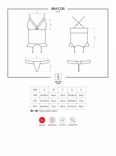 Sexy corsetto con perizoma Obsessive 864 Obsessive Lingerie in vendita su intimo.uno