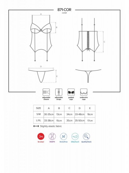 Sexy corsetto sposa con perizoma Obsessive 871 Obsessive Lingerie in vendita su intimo.uno