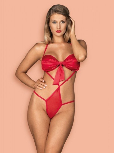 Sexy body rosso con fiocco Obsessive Giftella Obsessive Lingerie in vendita su intimo.uno