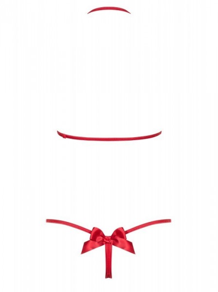 Sexy body rosso con fiocco Obsessive Giftella Obsessive Lingerie in vendita su intimo.uno