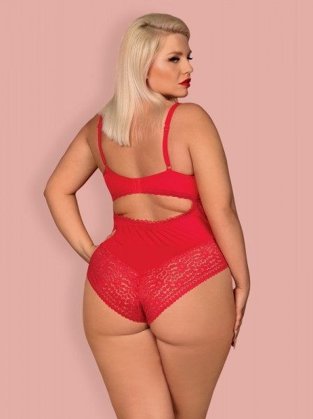 Sexy body rosso aperto sotto Obsessive Jolierose Obsessive Lingerie in vendita su intimo.uno