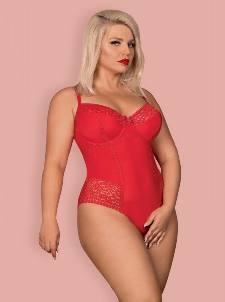 Sexy body rosso aperto sotto Obsessive Jolierose Obsessive Lingerie in vendita su intimo.uno